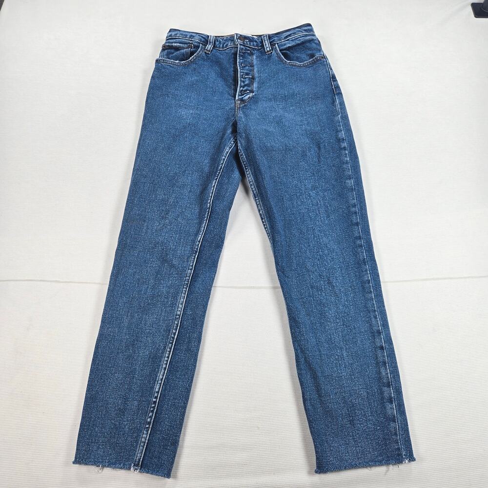 Abercrombie & Fitch High Rise The Mom Curve Love Raw Hem Jean Women's Size 26